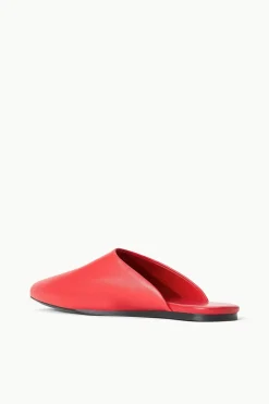 STAUD ABBY SLIPPER  RED ROSE REDROSE