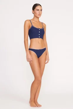 STAUD ABBY SWIM TOP  NAVY WHITE NAVYWHITE Best