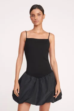 STAUD ABLEE DRESS   BLACK Sale