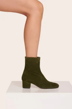 STAUD AIMEE SHORT BOOT  OLIVE SUEDE OLIVESUEDE Online