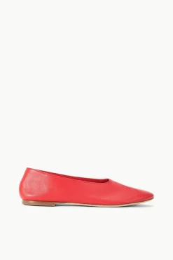 STAUD ALBA BALLET FLAT  RED ROSE REDROSE Online