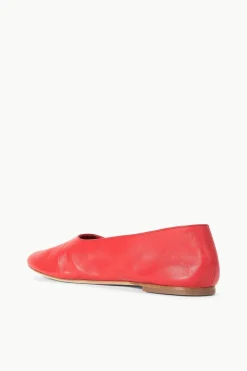 STAUD ALBA BALLET FLAT  RED ROSE REDROSE Online