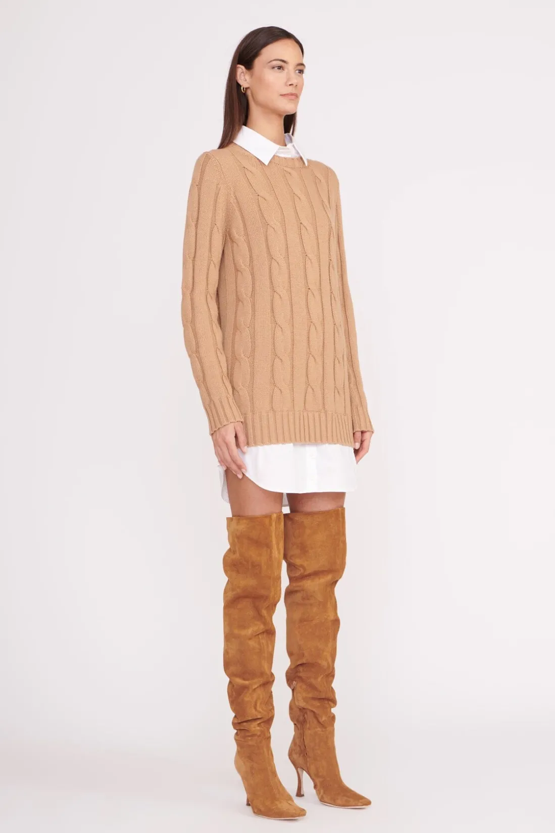 STAUD ALDRIN DRESS CAMEL WHITE CAMELWHITE Discount