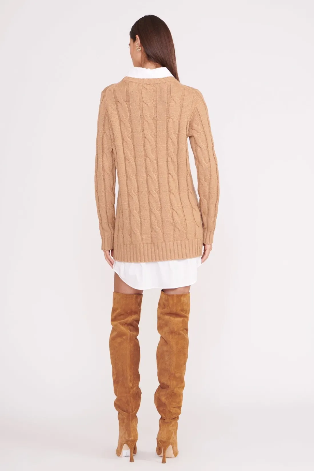 STAUD ALDRIN DRESS CAMEL WHITE CAMELWHITE Discount