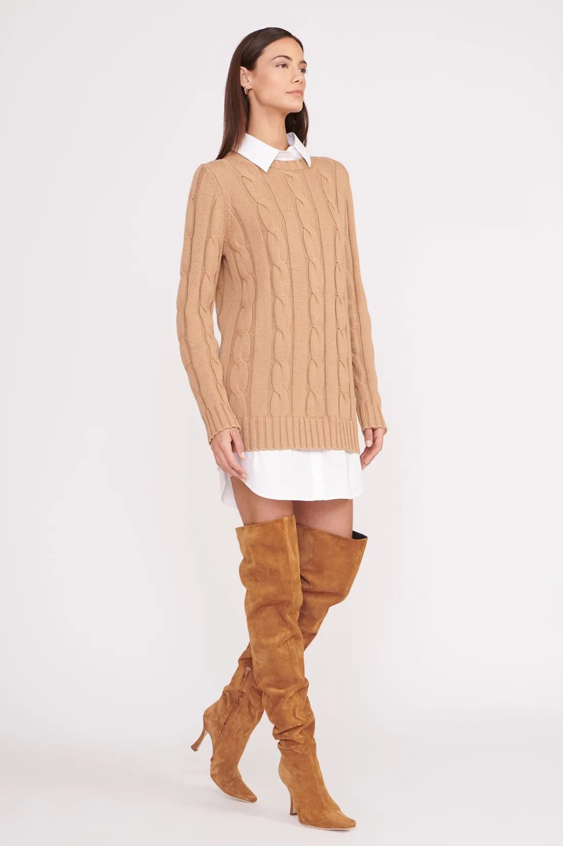 STAUD ALDRIN DRESS CAMEL WHITE CAMELWHITE Discount