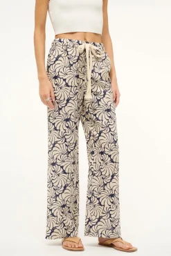 STAUD ALIZE PANT  NAVY SCALLOP BLOCK PRINT NAVYSCALLOPBLOCKPRINT Discount