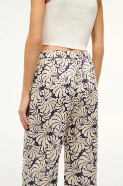 STAUD ALIZE PANT NAVY SCALLOP BLOCK PRINT NAVYSCALLOPBLOCKPRINT Discount