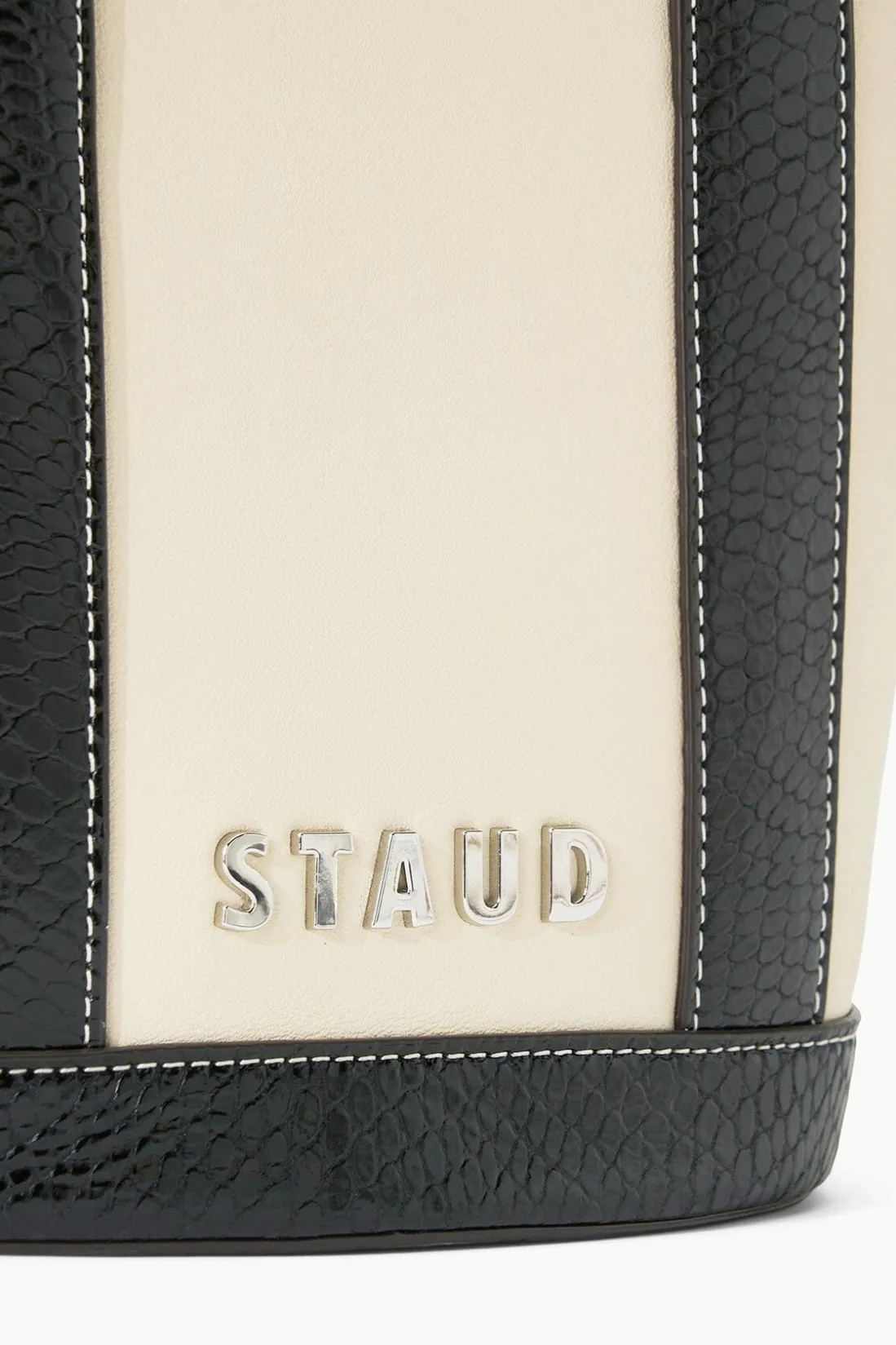 STAUD ALLORA MICRO TOTE CREAM BLACK Best