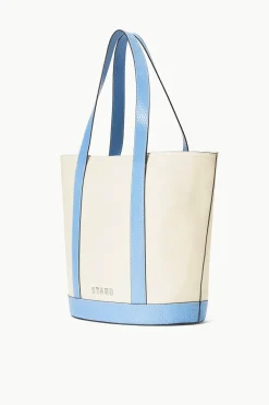 STAUD ALLORA TOTE  CREAM BLUE STAUDBLUE Discount