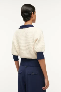 STAUD ALTEA SWEATER IVORY NAVY IVORYNAVY Online