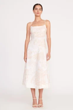 STAUD AMARANTH DRESS  IVORY BEIGE TOILE IVORYBEIGETOILE Outlet