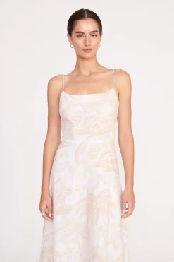 STAUD AMARANTH DRESS  IVORY BEIGE TOILE IVORYBEIGETOILE Outlet