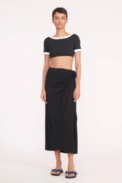 STAUD ANGELICA COVERUP SKIRT   BLACK New