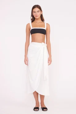 STAUD ANGELICA COVERUP SKIRT   WHITE Hot