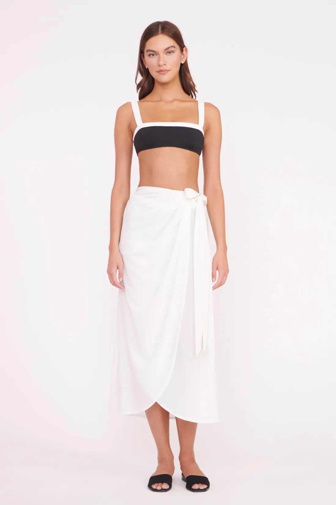 STAUD ANGELICA COVERUP SKIRT WHITE Hot