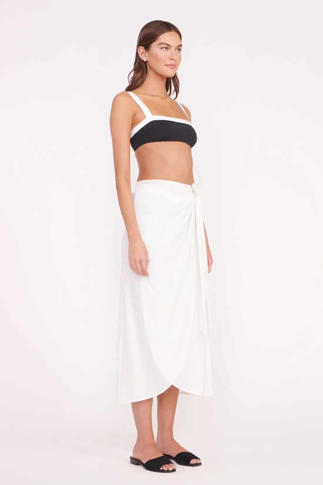 STAUD ANGELICA COVERUP SKIRT WHITE Hot