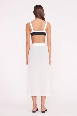 STAUD ANGELICA COVERUP SKIRT WHITE Hot