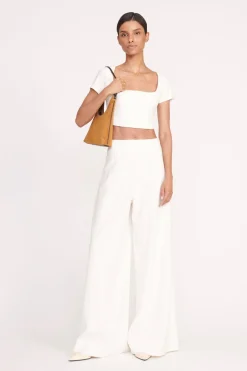 STAUD ANYA TOP   IVORY Best