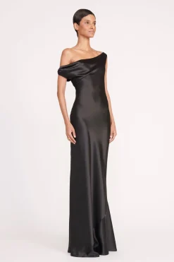 STAUD ASHANTI DRESS BLACK Clearance