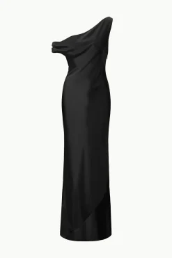 STAUD ASHANTI DRESS BLACK Clearance