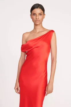 STAUD ASHANTI DRESS  RED ROSE REDROSE Hot