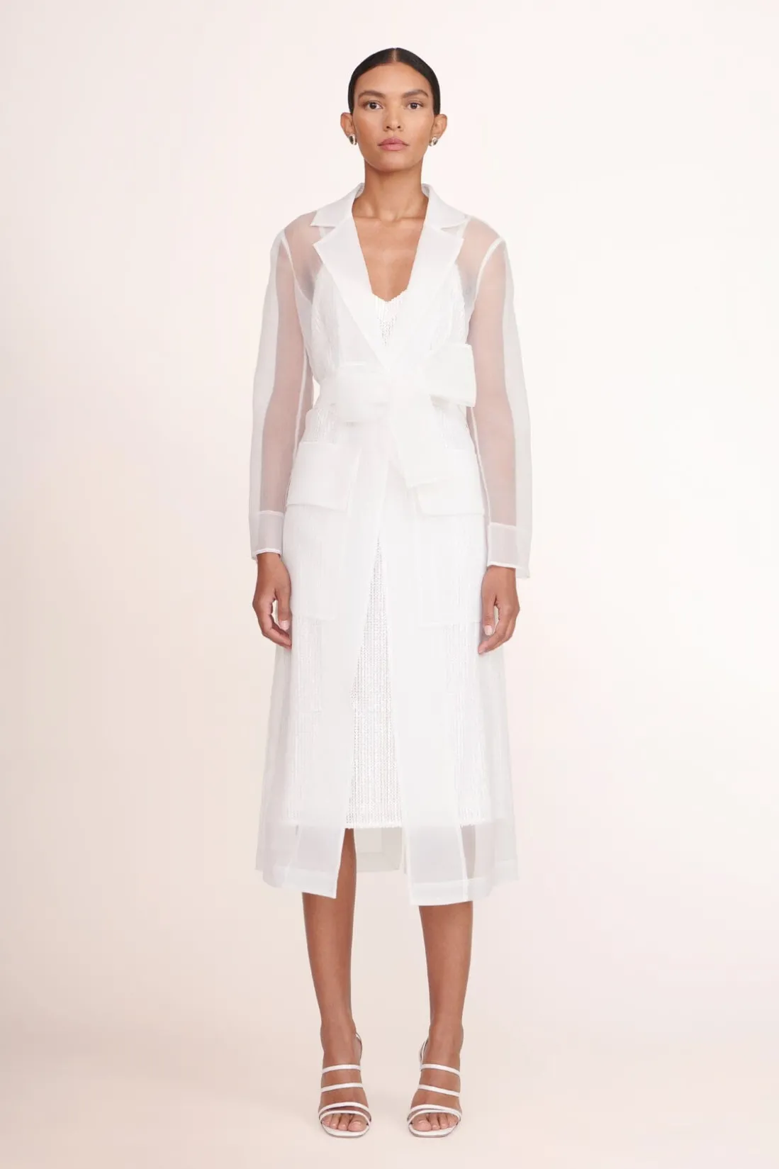 STAUD ASHLEY DRESS WHITE Sale