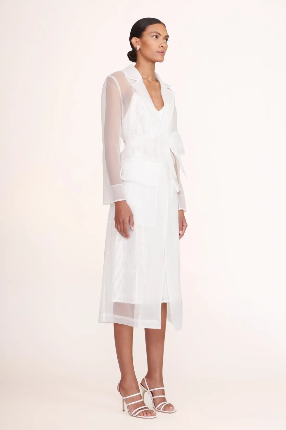 STAUD ASHLEY DRESS WHITE Sale
