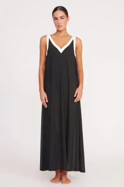 STAUD AVELINE COVERUP DRESS  BLACK WHITE BLACKWHITE Hot