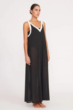STAUD AVELINE COVERUP DRESS  BLACK WHITE BLACKWHITE Hot