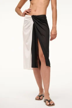 STAUD AZALEA COVERUP SKIRT  WHITE BLACK WHITEBLACK Outlet