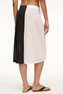 STAUD AZALEA COVERUP SKIRT  WHITE BLACK WHITEBLACK Outlet