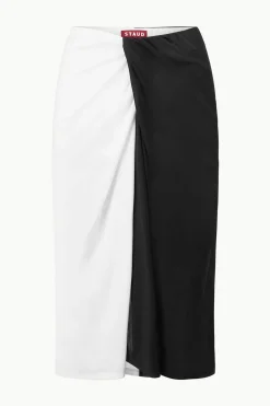 STAUD AZALEA COVERUP SKIRT  WHITE BLACK WHITEBLACK Outlet