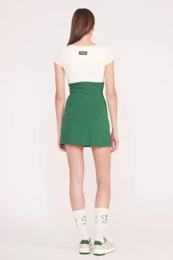 STAUD BACKSPIN DRESS  COURT GREEN IVORY COURTGREENIVORY Online