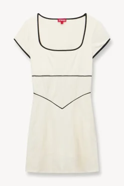 STAUD BACKSPIN DRESS IVORY BLACK IVORYBLACK Best