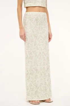 STAUD BARLETTA SKIRT   IVORY