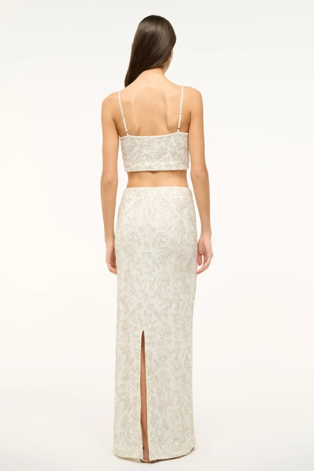 STAUD BARLETTA SKIRT IVORY