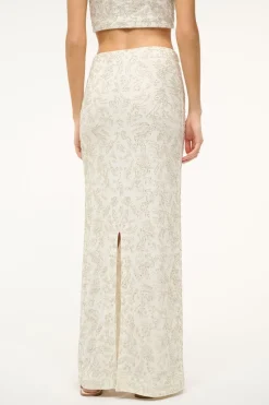 STAUD BARLETTA SKIRT IVORY