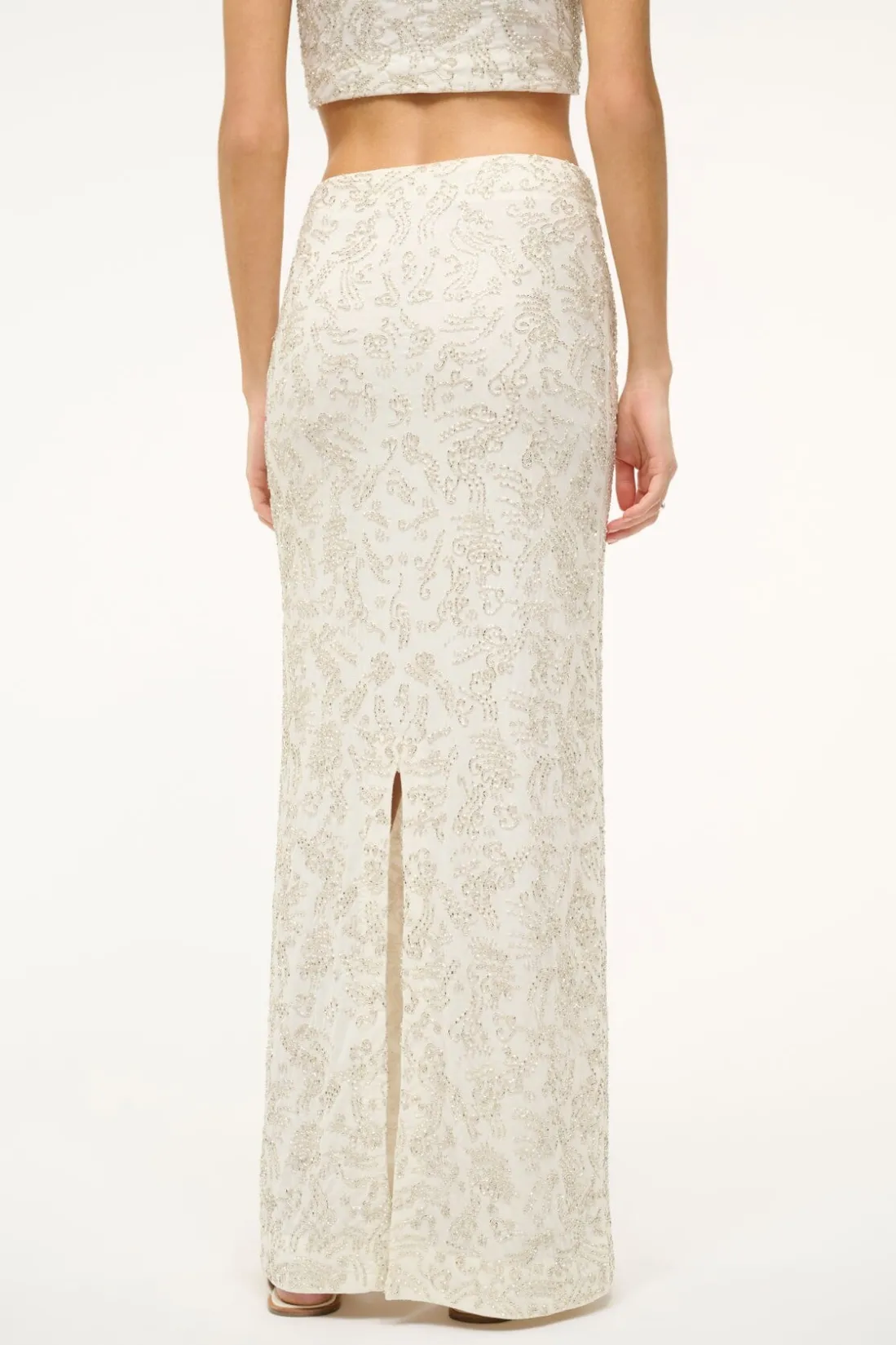 STAUD BARLETTA SKIRT IVORY