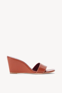 STAUD BILLIE WEDGE   TAN Discount