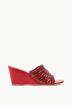 STAUD BLAIR WOVEN WEDGE   RUBY Discount