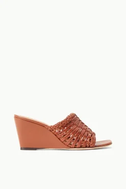 STAUD BLAIR WOVEN WEDGE   TAN