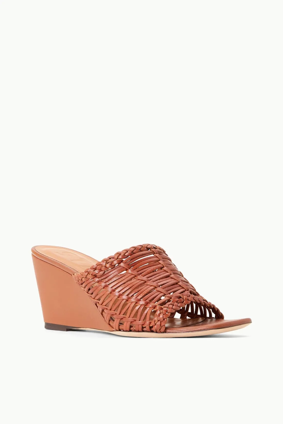 STAUD BLAIR WOVEN WEDGE TAN