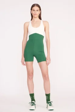 STAUD BOUNCE SHORT UNITARD  COURT GREEN IVORY COURTGREENIVORY Sale