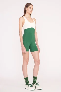 STAUD BOUNCE SHORT UNITARD  COURT GREEN IVORY COURTGREENIVORY Sale