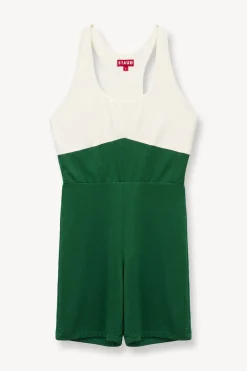 STAUD BOUNCE SHORT UNITARD  COURT GREEN IVORY COURTGREENIVORY Sale