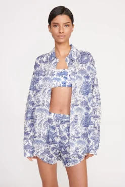 STAUD BOYANA SHORT  BLUE TOILE BLUETOILE Online