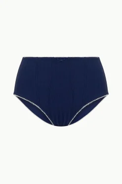 STAUD BRENTON HIGH RISE BIKINI BOTTOM  NAVY WHITE NAVYWHITE Outlet
