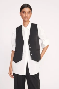 STAUD BRETT VEST   BLACK