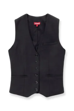 STAUD BRETT VEST   BLACK