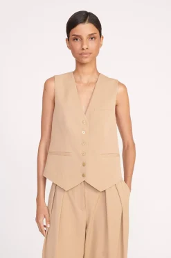 STAUD BRETT VEST   CAMEL Outlet